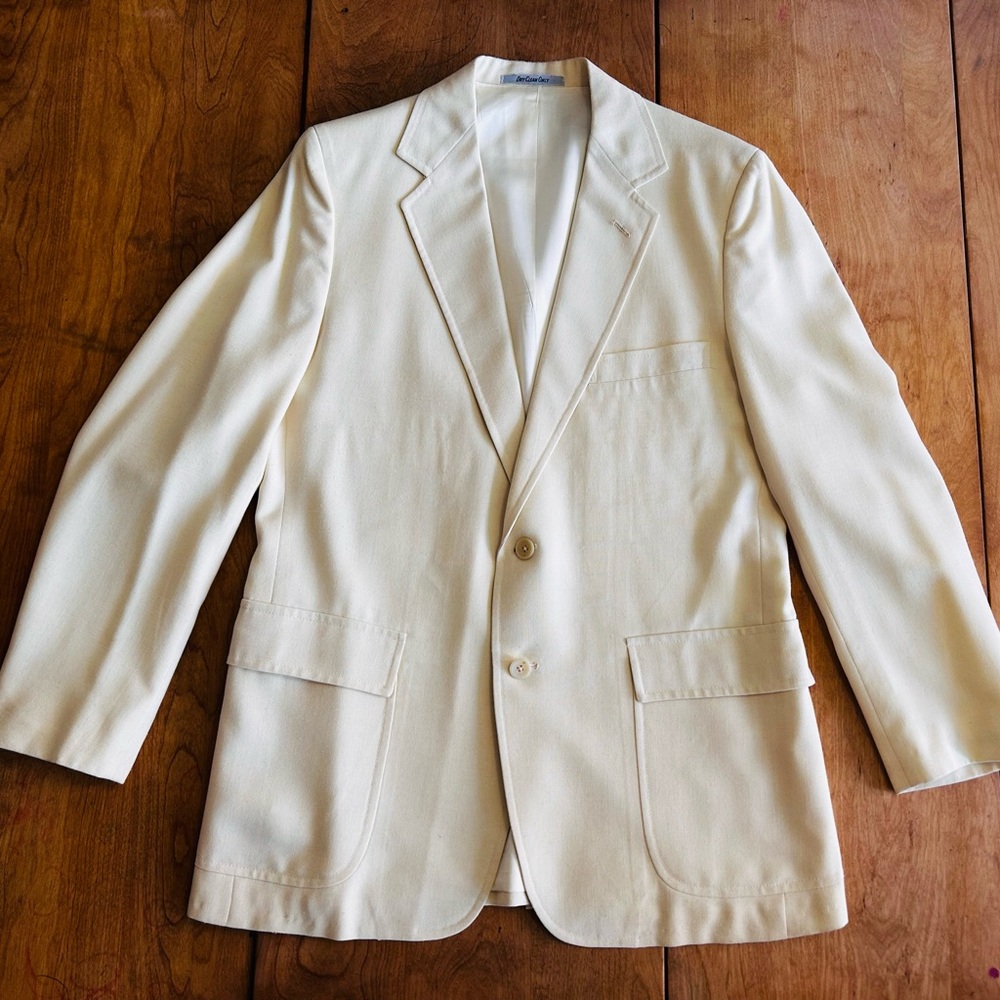 Men's Vintage Custom Gordon Ivory Blazer - 43R